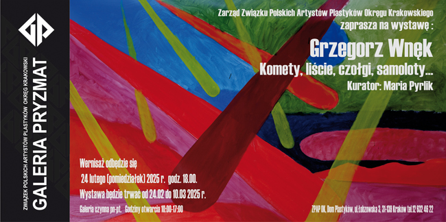 Wystawa indywidualna Grzegorz Wnęk w Galerii Pryzmat